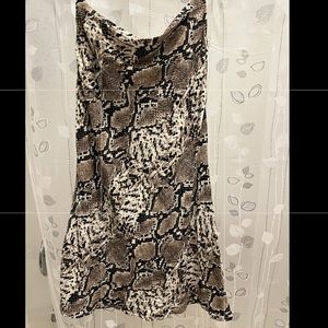 Snake skin She + Sky midi skirt